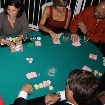 Texas Holdem Poker Table Casino Night